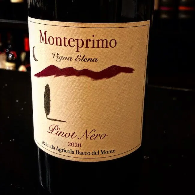 Monteprimo Vigna Elena 2020 Pinot Nero di Bacco del Monte